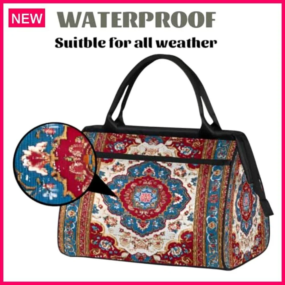 Lightweight Waterproof Travel Duffel Bag, Airplane Friendly Weekender Gym Tote